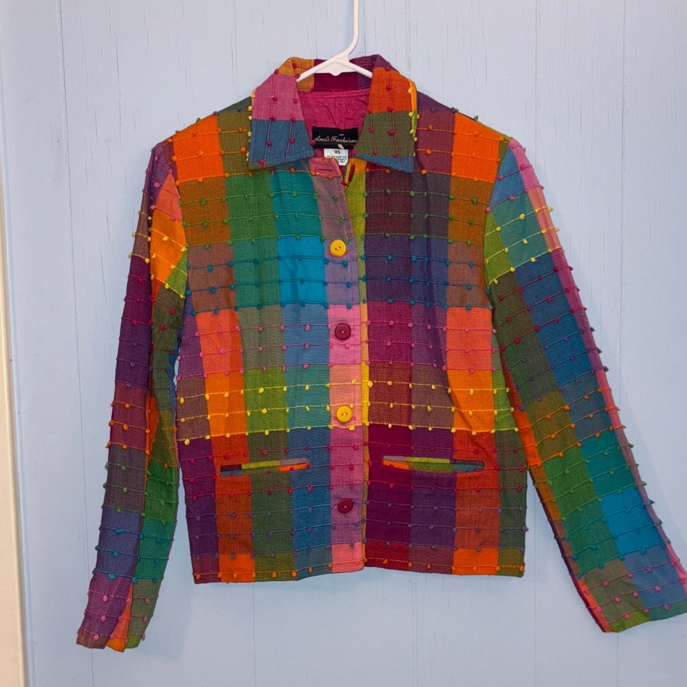 Colorful Plaid Women's Jacket